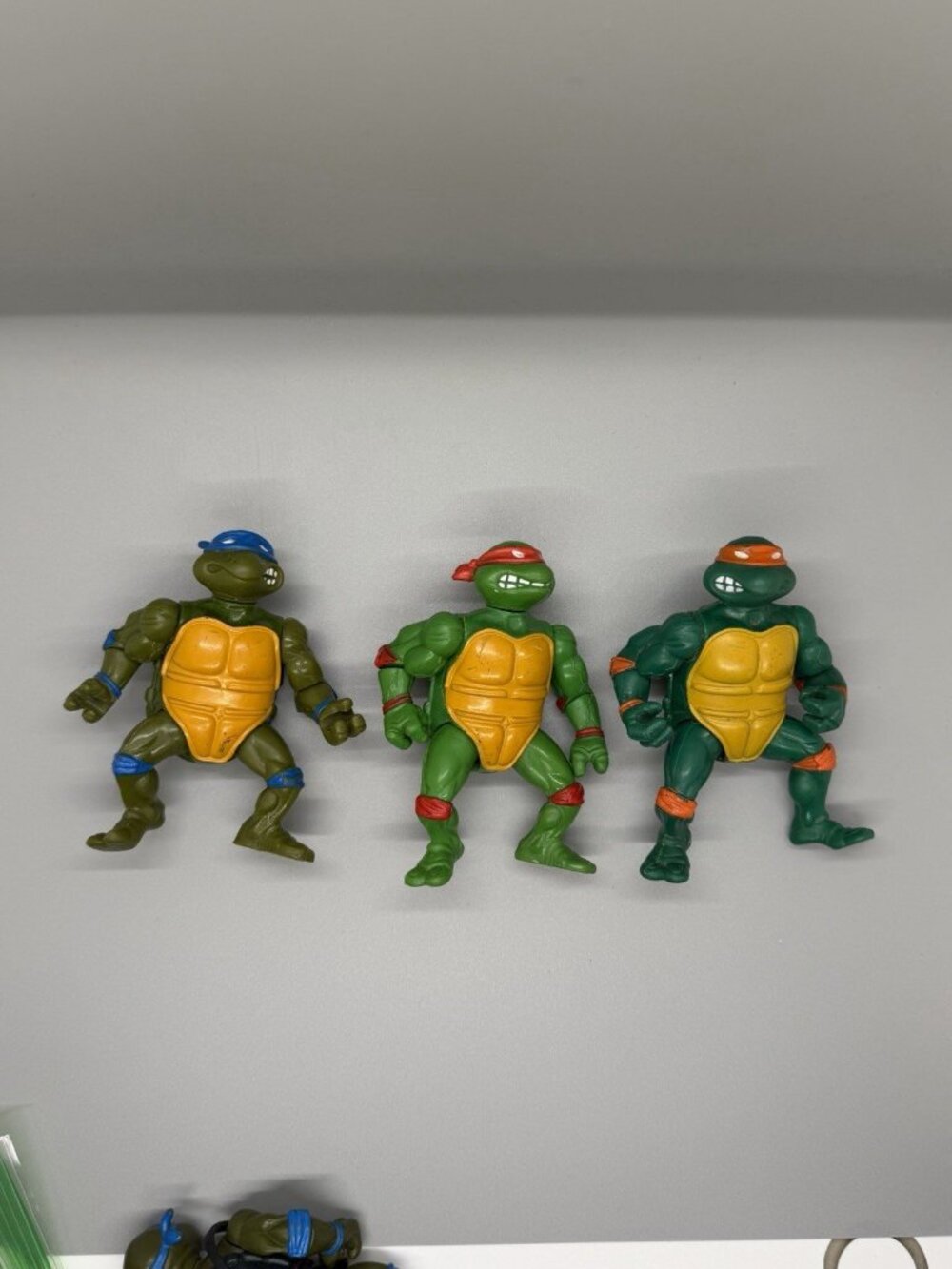 (1988) Mirage Studios TMNT SET OF 3 . 1 Soft Head 🔸 2 Hard 🟦🔴